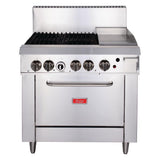 Thor 4 Burner Oven with 12" Griddle with flame failure - NG TR-4F-G12F NG