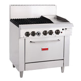 Thor 4 Burner Oven with 12" Griddle with flame failure - NG TR-4F-G12F NG