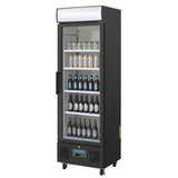 Polar G-Series Upright Display Fridge Black - 368Ltr