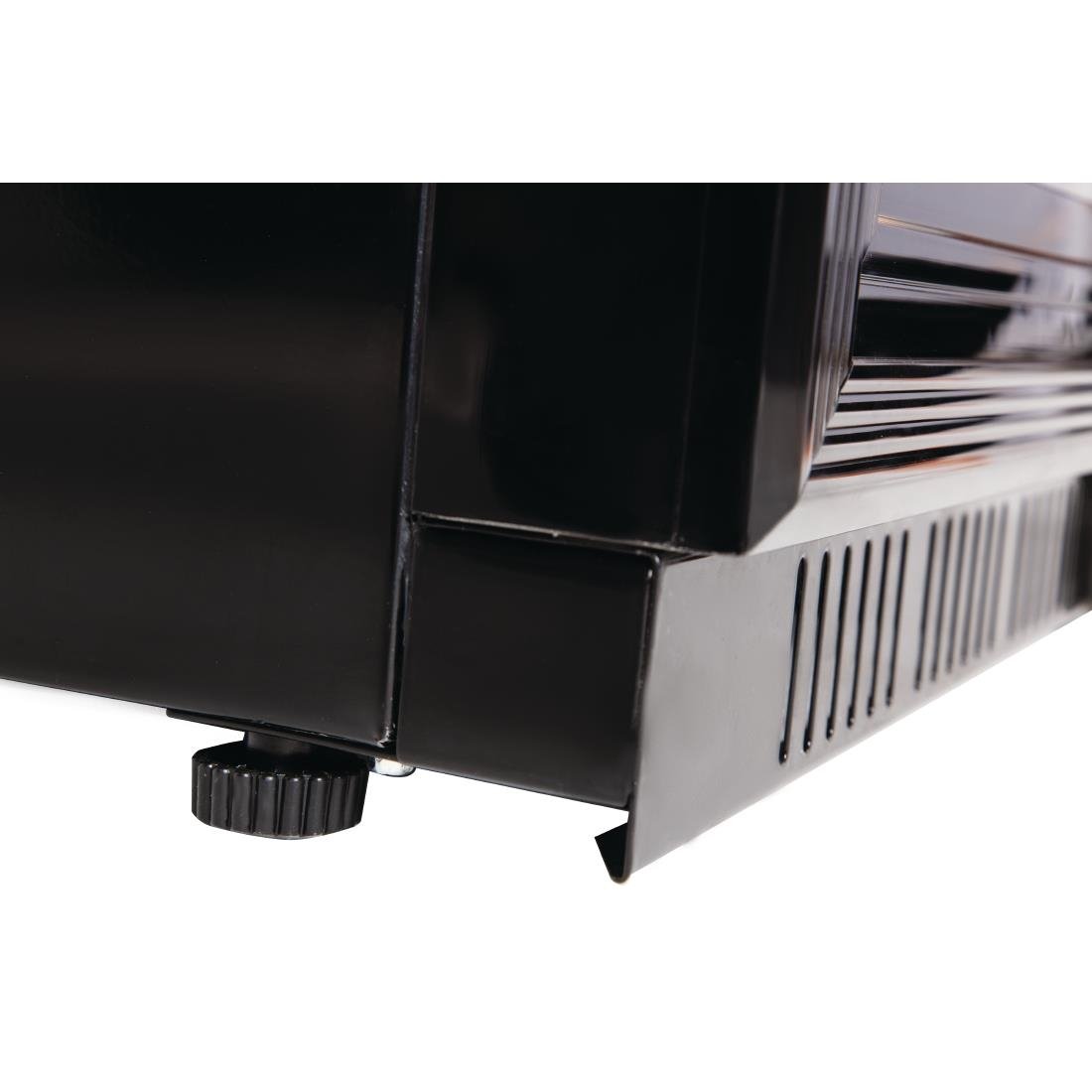 Polar G-Series Back Bar Cooler with Triple Solid Hinged Doors Black - 900mm