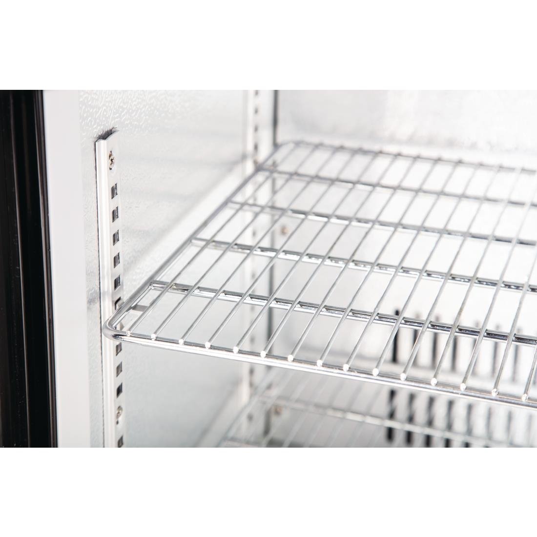 Polar G-Series Back Bar Cooler with Single Solid Hinged Door Black - 850mm