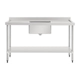 Vogue Single Bowl Sink Double Drainer - 1500mm (90mm Drain)