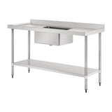 Vogue Single Bowl Sink Double Drainer - 1500mm (90mm Drain)