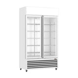 Thermaster 1000L Colourbond Upright Beverage Fridge 2 Doors White LG-1000P
