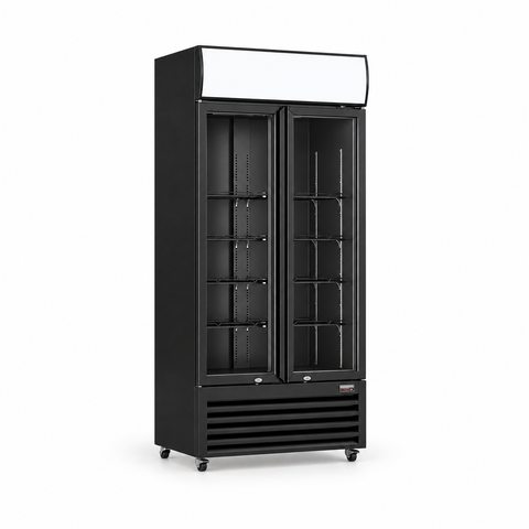 Thermaster Double Glass Door Colourbond Upright Drink Fridge 568L 880 x 610 x 1973mm