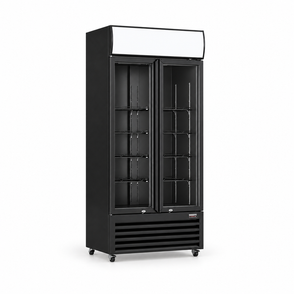 Thermaster Double Glass Door Colourbond Upright Drink Fridge 568L 880 x 610 x 1973mm