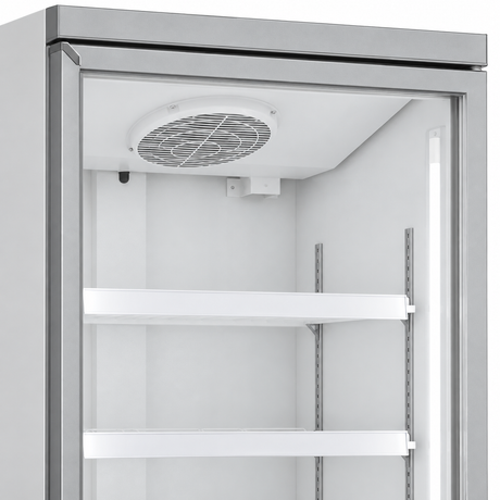 LG-600GBM upper fan and shelving detail