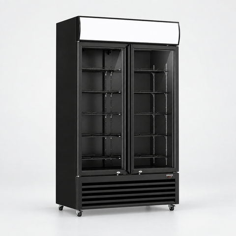 Thermaster Two Glass Door Colourbond Upright Drink Fridge - LG-730BP