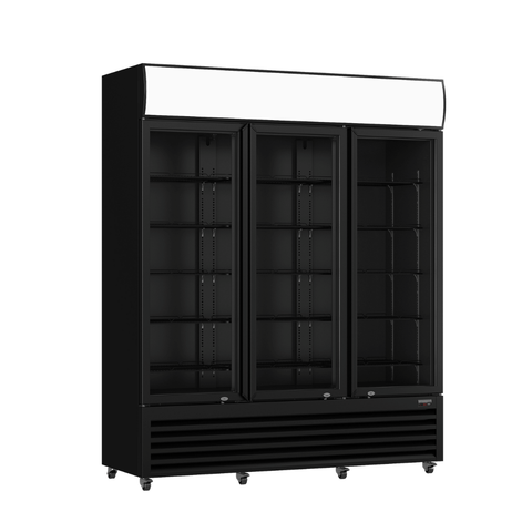 Thermaster Three Glass Door Colourbond Upright Drink Fridge - LG-1203BP
