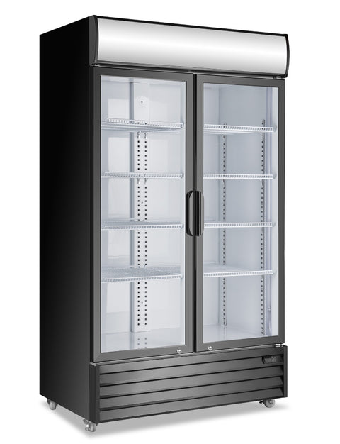 Atosa DOUBLE GLASS DOOR MOUNTED FRIDGE P1000WB-A