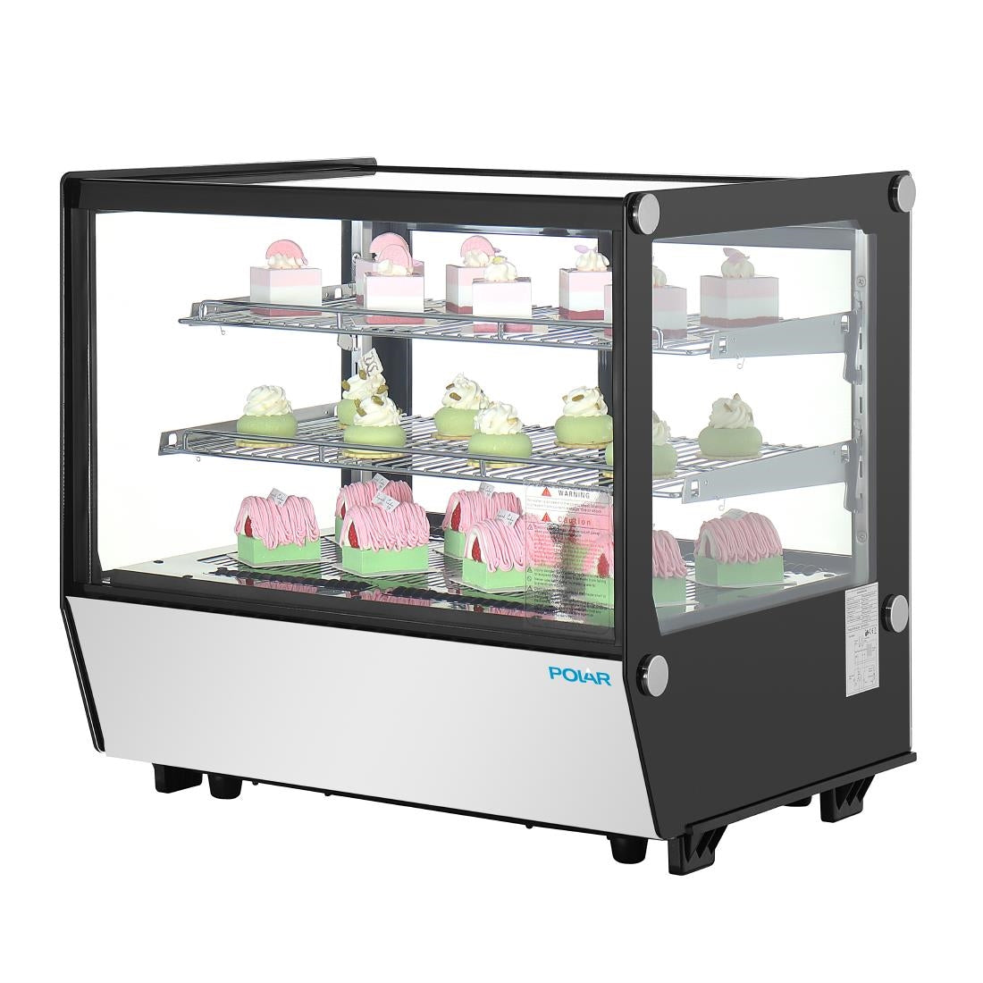Polar G-Series Counter Display Merchandiser Square Glass - 120Ltr