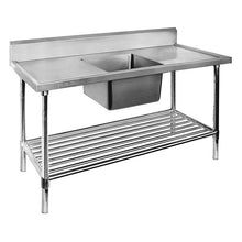 Load image into Gallery viewer, Single Centre Sink Bench &amp; Pot Undershelf SSB6-1500C/A
