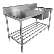 Load image into Gallery viewer, SINK BENCH WITH SPLASHBACK W2400 X D700 X H900 SS1724R
