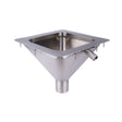 Square to Conical Flushing Rim Sink - 350 - 304 Grade S/S