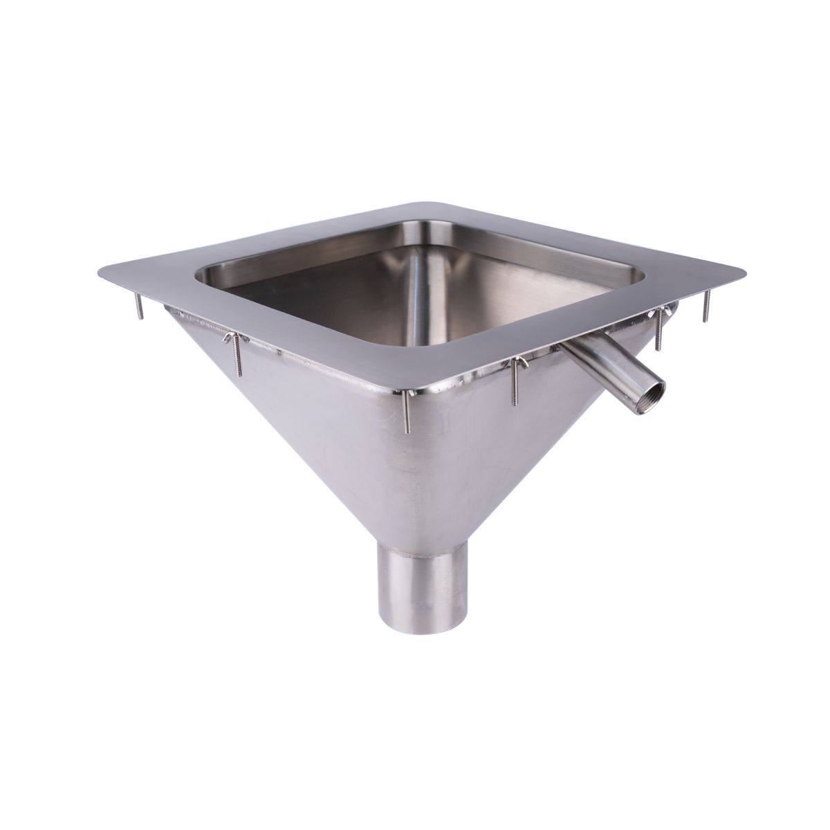 Square to Conical Flushing Rim Sink - 350 - 304 Grade S/S