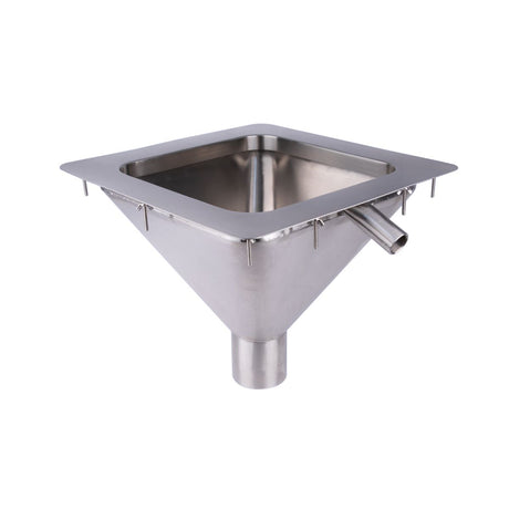 Square to Conical Flushing Rim Sink - 450 - 304 Grade S/S