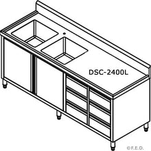 Load image into Gallery viewer, DSC-1800L-H KITCHEN TIDY CABINET WITH DOUBLE LEFT SINKS
