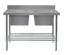Load image into Gallery viewer, DOUBLE SINK BENCH W1800 X D700 X H900 SS2718R
