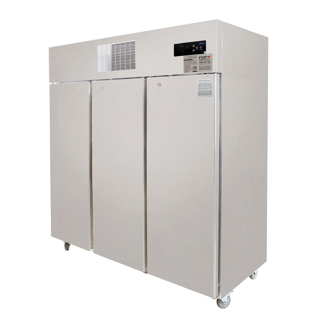 SUF1500 Three Door SS Upright Storage Freezer