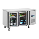 Polar U-Series 2 Door Counter with Glass Doors