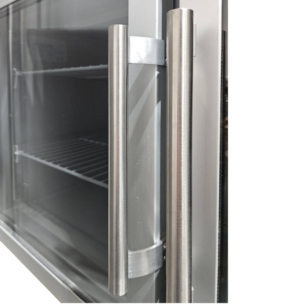 AG Commercial Two Glass Door Worktop / Under Bench Display Fridge 700mm Depth