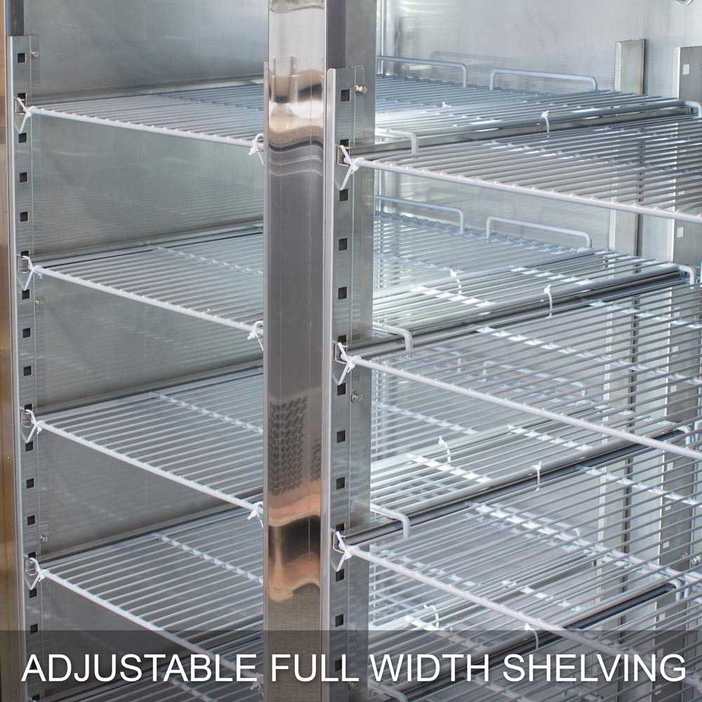 AG 1000 Litre Upright Double Stainless Steel Door Fridge