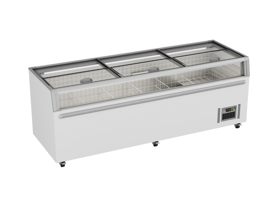 Thermaster Supermarket Island Freezer with Glass Sliding Lids ZCD-L250G